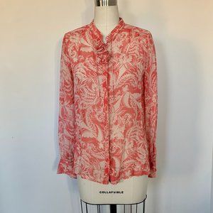 J.Crew Paisley Silk Blouse size 6